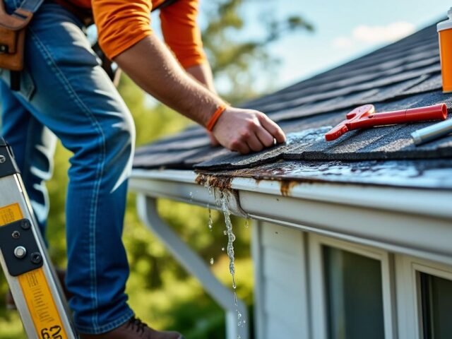 Réparer une gouttière qui fuit